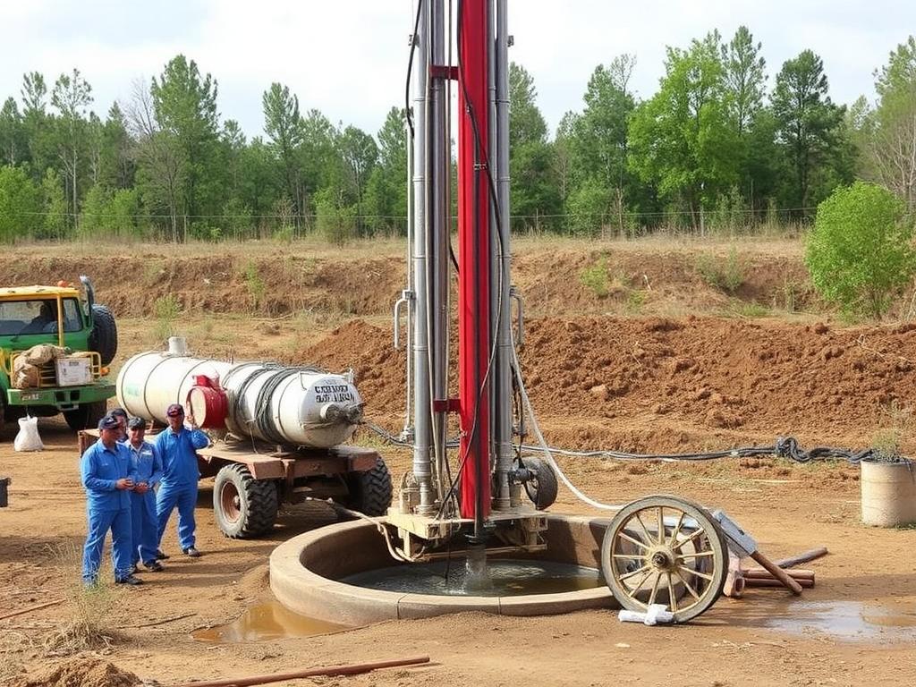 Water well drillingфото